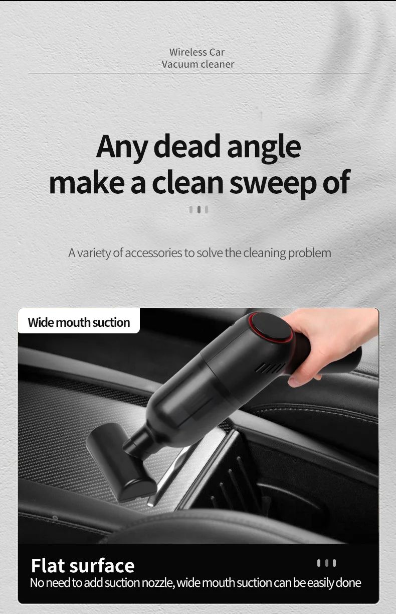 Handheld Vacuum Vacuum that can be charged using a wireless portable vacuum