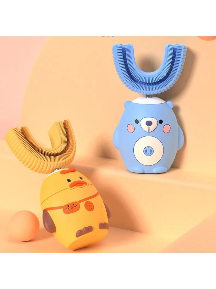 Private Label Teeth Whitening Smart Sound U-shaped Electric Toothbrush for Children