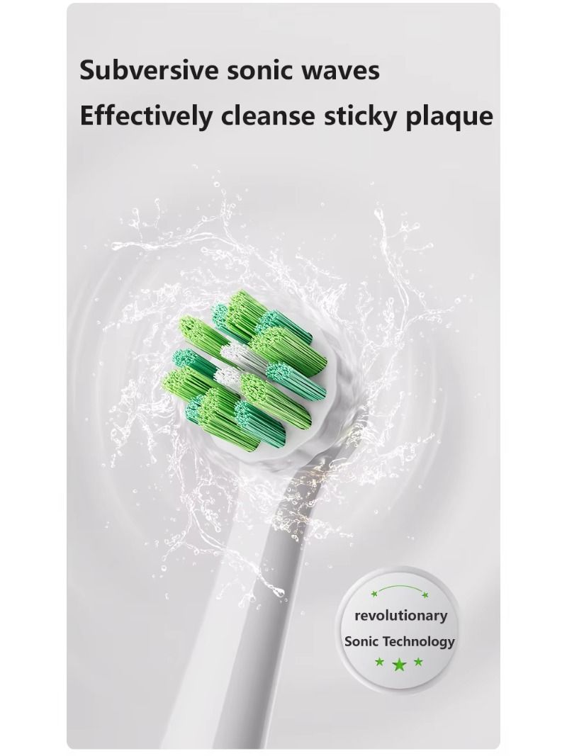 Electric toothbrush with a luminescent display contains 3 rotation modes, 2000 milliamps with sound waves used in daily portable soft-bristle boxes.