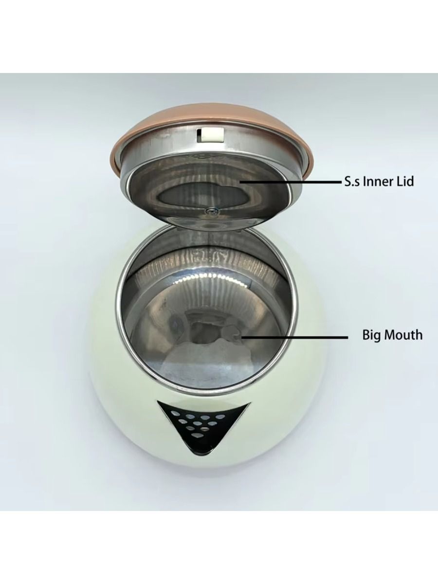 Home Electric Heater, 1500W Power, 1.8L Capacity, Stainless Steel, Suitable for Hotel Use