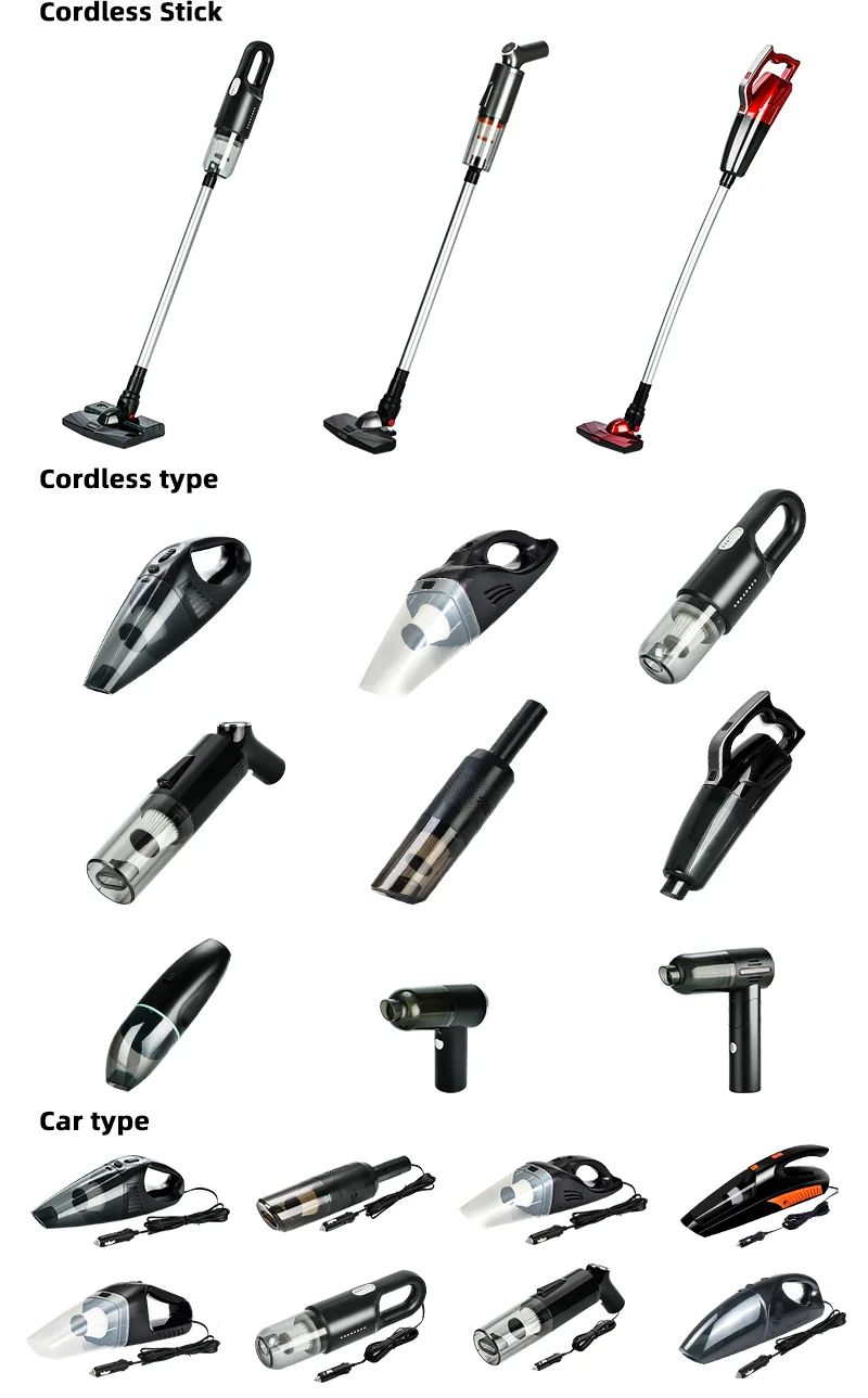 Commercial portable vacuum cleaner with excellent suction and dry and wet function, hands-free installation for use in a car