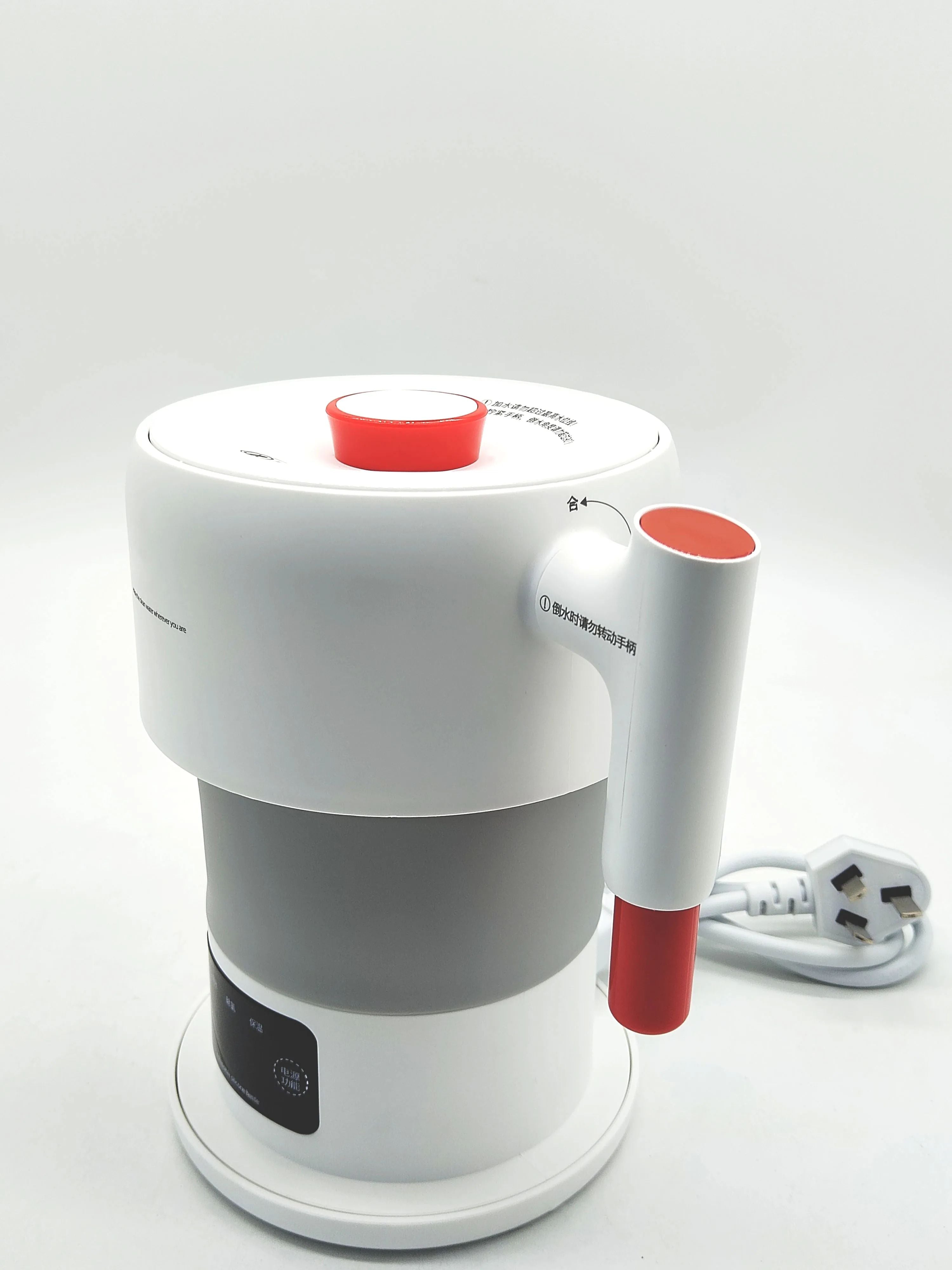 The new design of the digital thermostat shows that portable thermos flasks with adjustable electronic heater temperature.