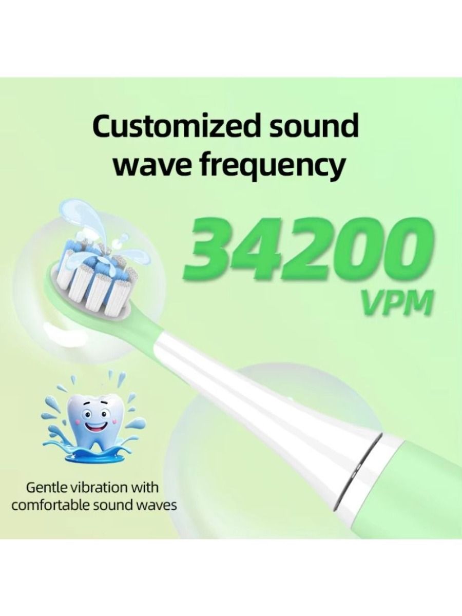 Electric Electric Toothbrush with Waterproof, Waterproof Acoustic Protection for Children from 3 to 13 Years Old