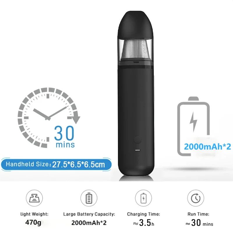 Portable Handheld Vacuum Cleaner, used for furniture, dust, pet hair, home upholstery, lightweight, easy-to-use electric vacuum cleaner.