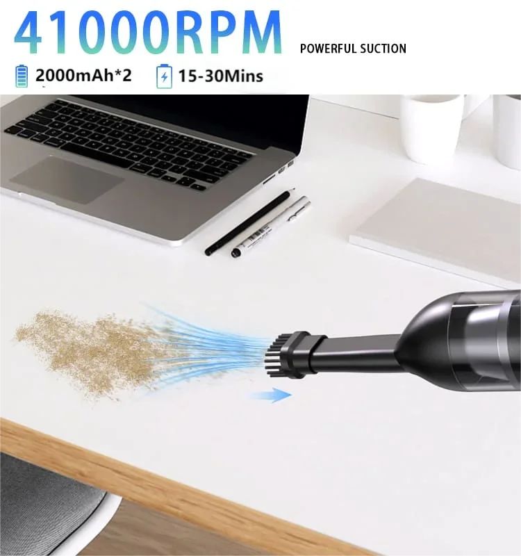 Portable Handheld Vacuum Cleaner, used for furniture, dust, pet hair, home upholstery, lightweight, easy-to-use electric vacuum cleaner.