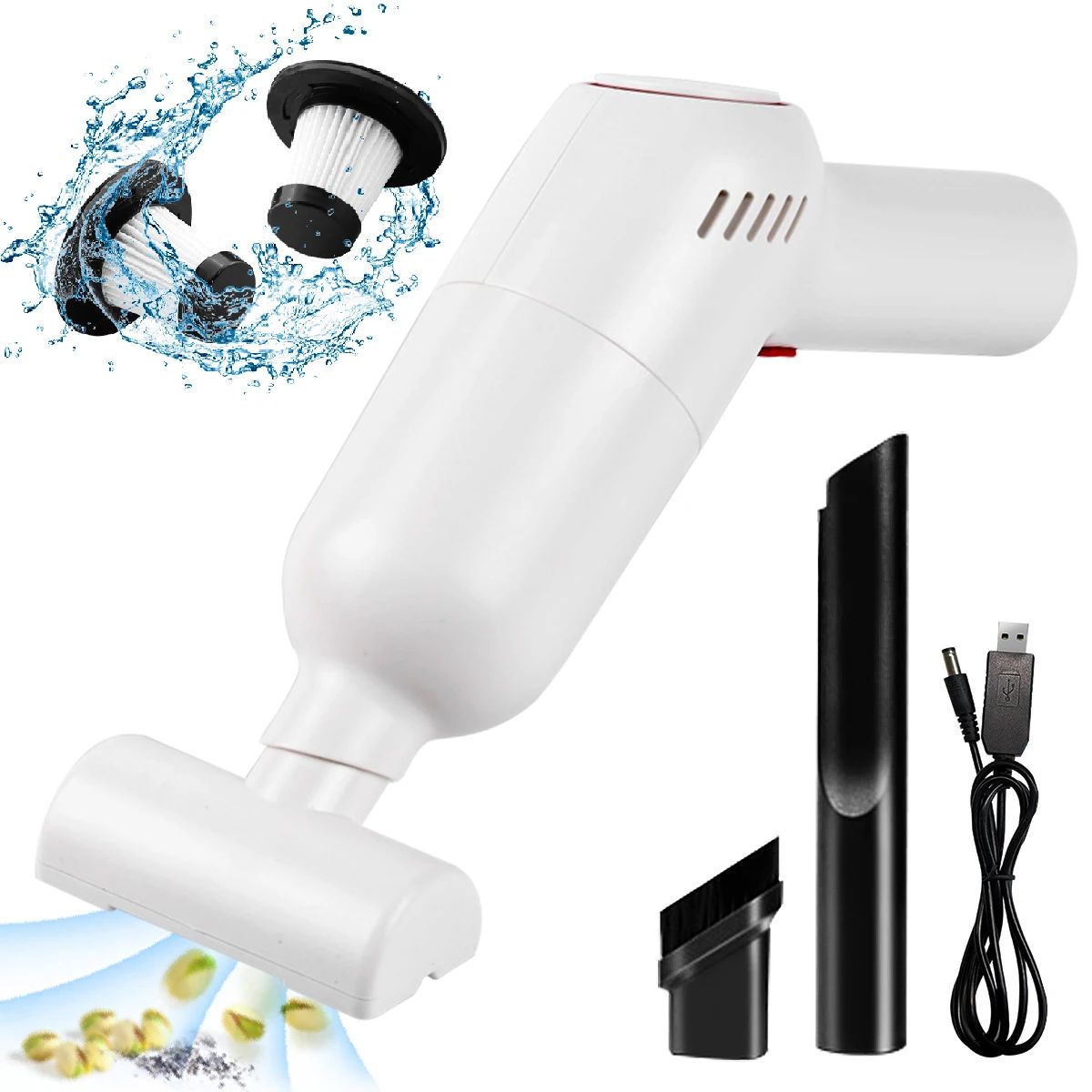 Handheld Vacuum Vacuum that can be charged using a wireless portable vacuum