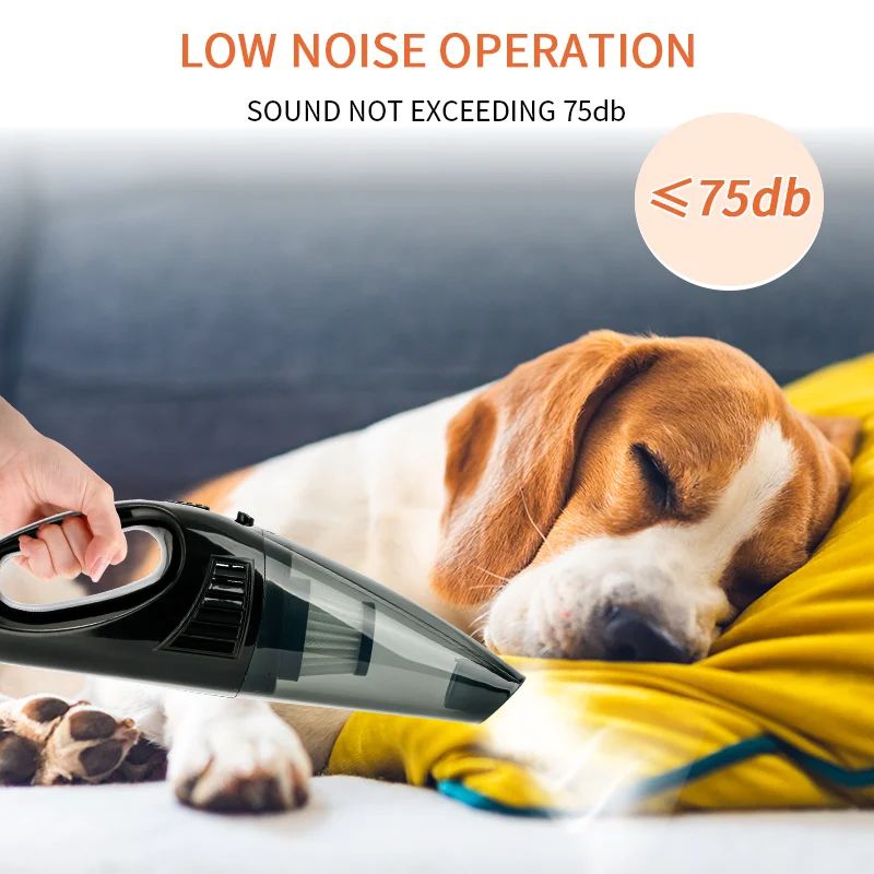 Commercial portable vacuum cleaner with excellent suction and dry and wet function, hands-free installation for use in a car