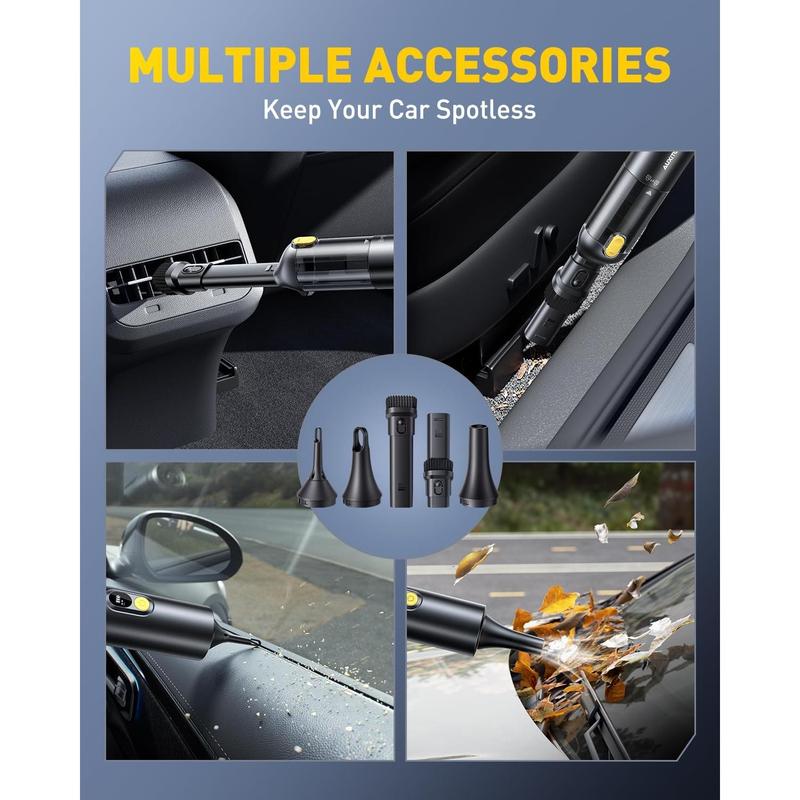 Car Vacuum Portable Cordless 14000Pa Powerful Suction, Handheld Vacuum Blow & Suction 2 in 1, Small Vacuum Cleaner Hand Held Vacuum for Car, Home, Pet