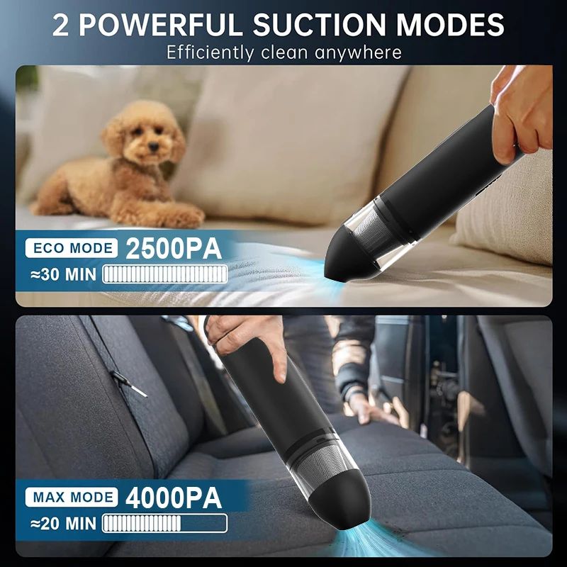Portable Handheld Vacuum Cleaner, used for furniture, dust, pet hair, home upholstery, lightweight, easy-to-use electric vacuum cleaner.