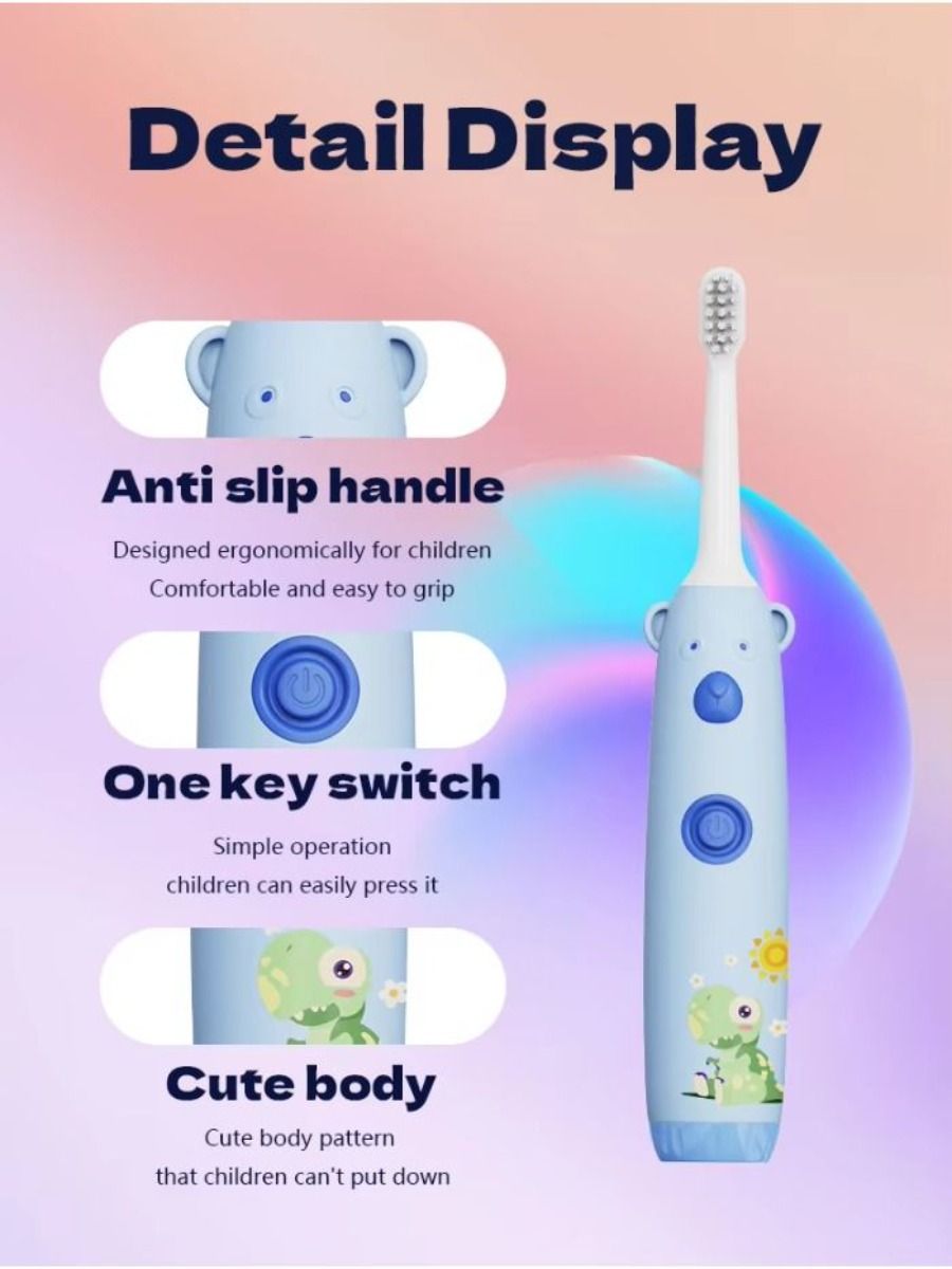 2025 new electronic toothbrush with one button, with soft bristles and fast teeth cleaning