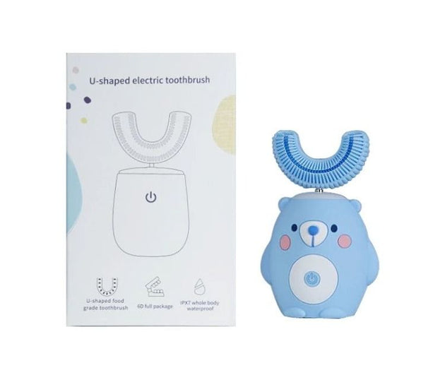Private Label Teeth Whitening Smart Sound U-shaped Electric Toothbrush for Children