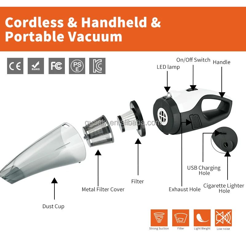 Portable Wireless Charging Mini Machine with Home Vacuum Cleaner USB and Charging