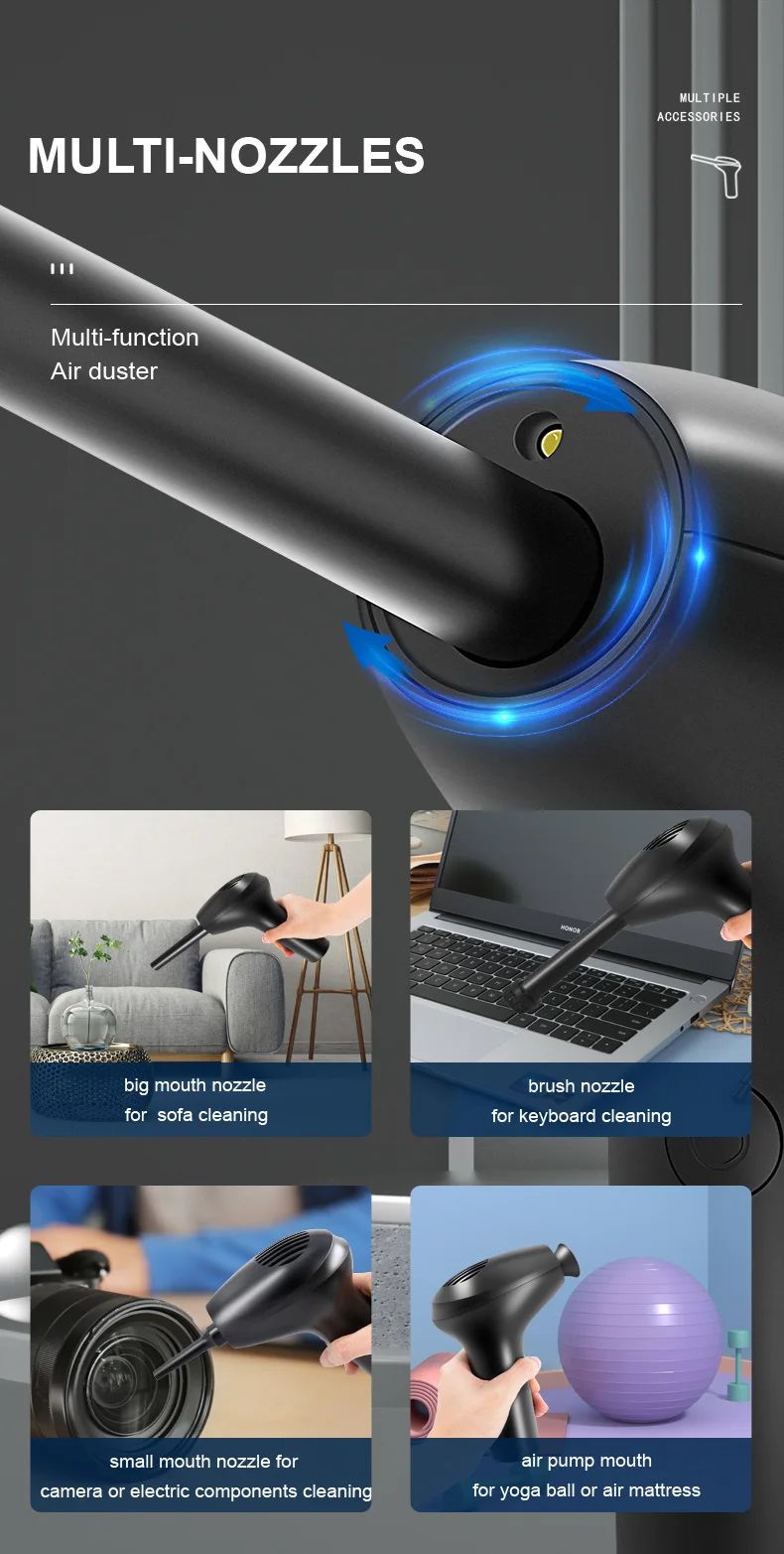 High-quality brushless electric blower for vacuum cleaner, keyboard, and car application