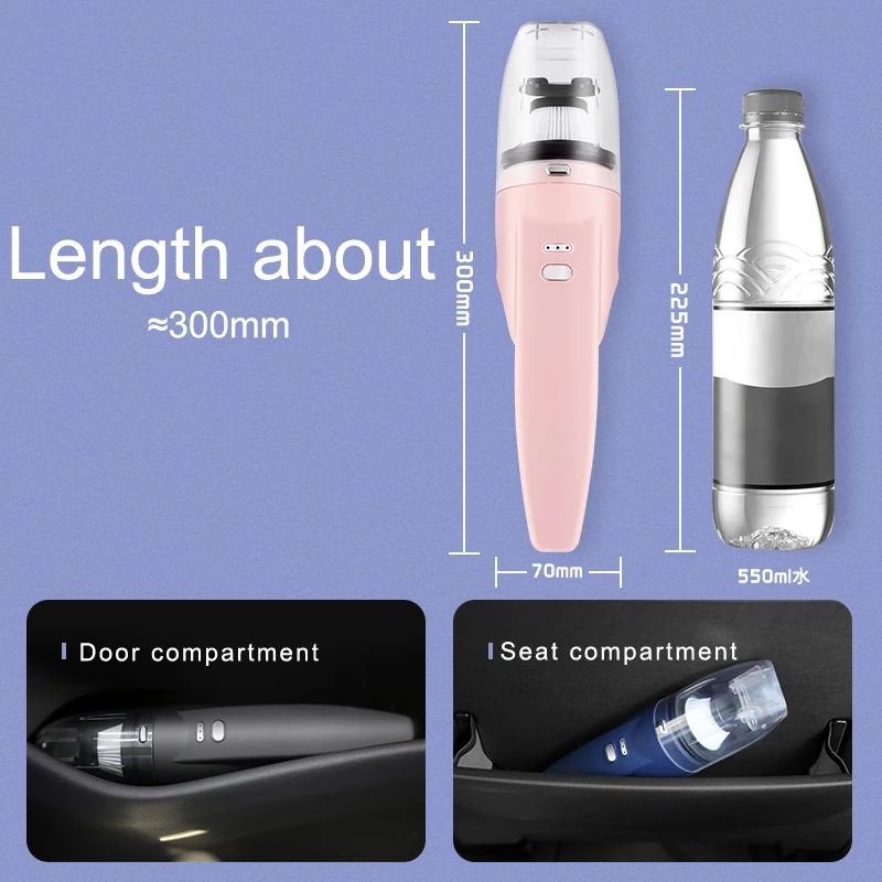 Portable Car Stubsauger Wireless Automatic 5200Pa Pumping Mini Cleaning Vacuum Cleaner on Home Table