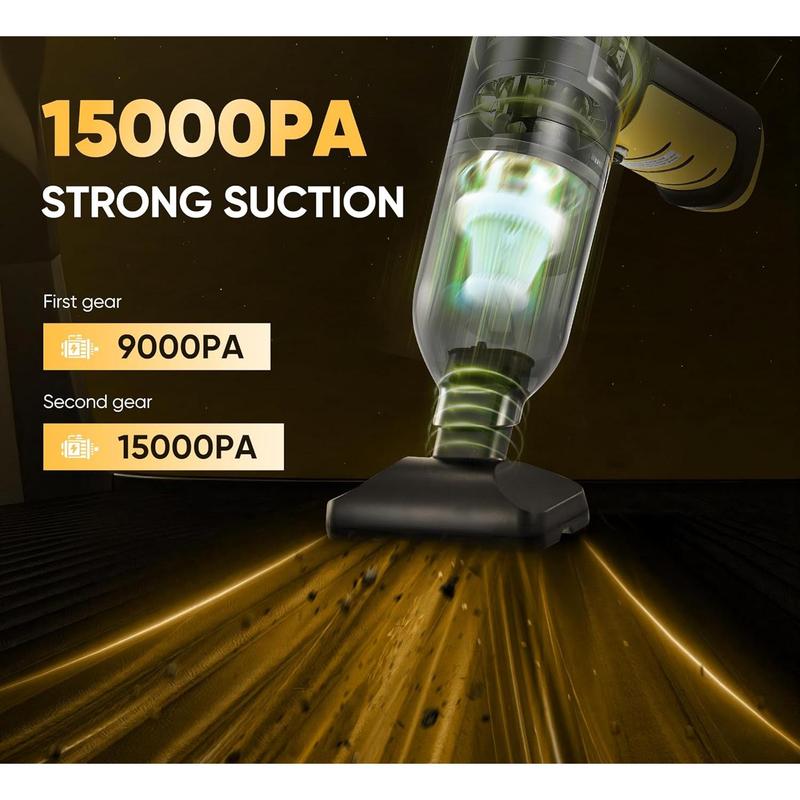 Handheld  Vacuum Cleaner 3 in 1 High Power|15000PA Brushless |Super Suction Portable Vacuum with Super Endurance for  and Home
