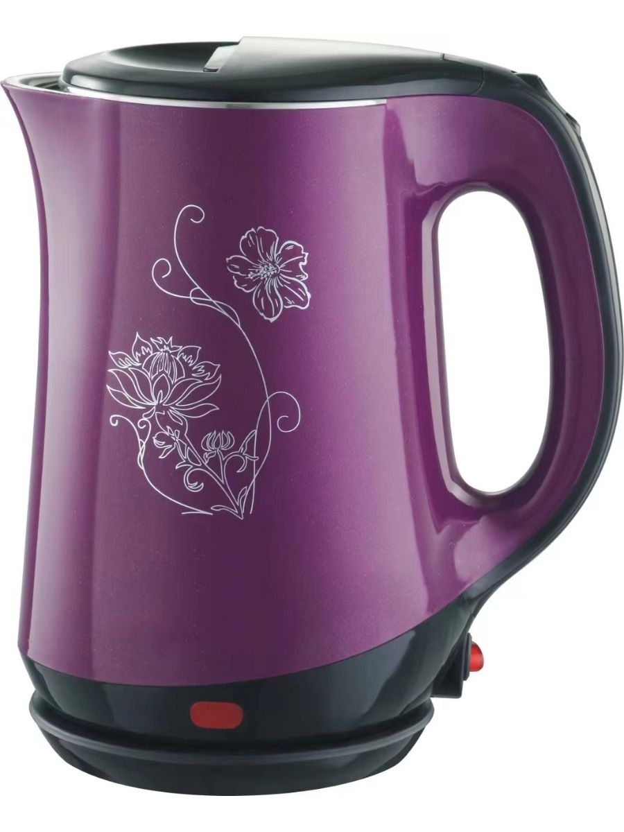1500W electric kettle with large capacity of 1.8 liters, stainless steel, double-walled, suitable for home and hotel use.