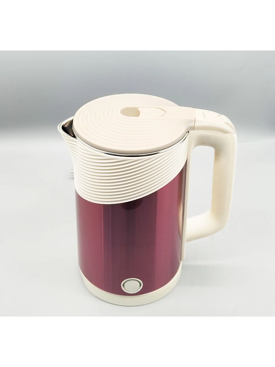High-quality kitchen appliances 1500-watt electric kettles 1.8 liters colored stainless steel heats up on a wireless base