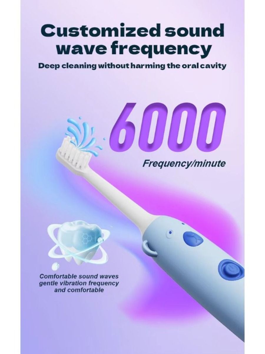 2025 new electronic toothbrush with one button, with soft bristles and fast teeth cleaning