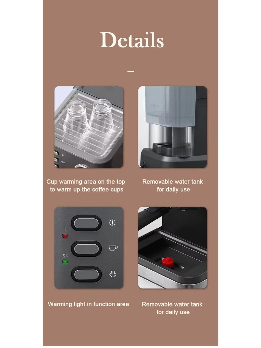 Professional Automatic Coffee Maker Cafetera Cappuccino Cup for Coffee Expresso Coffee Maker for Home Use