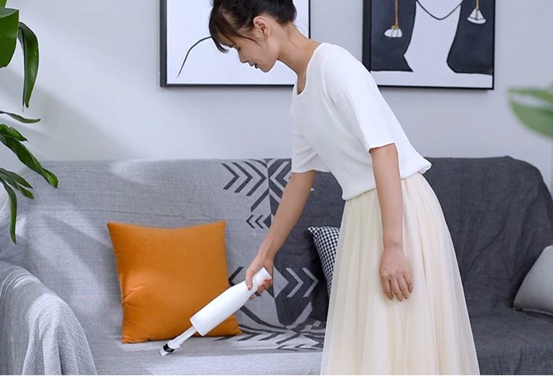 Cordless Desktop Car Vacuum Cleaner Miniature Size with 2500 mAh Battery, Night Light, USB Power Supply, and Drying Function