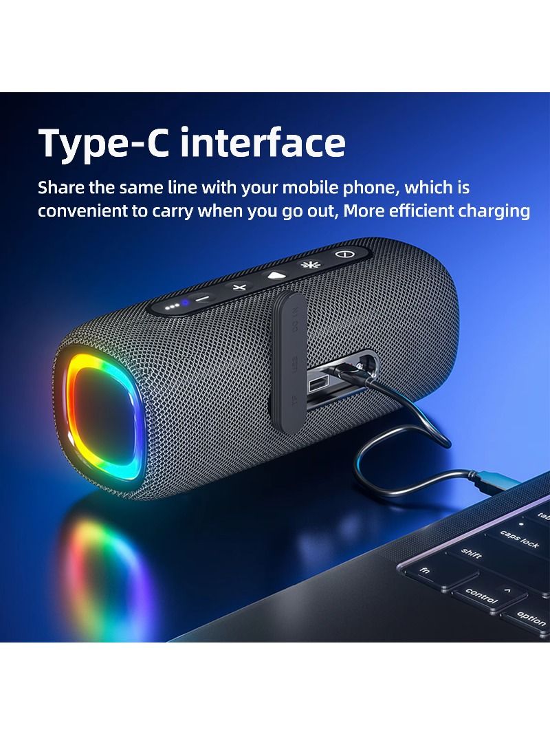 New materials, gadgets, electronic speakers, audio systems, sound equipment/amplifiers/speakers, trendy products with RGB lighting