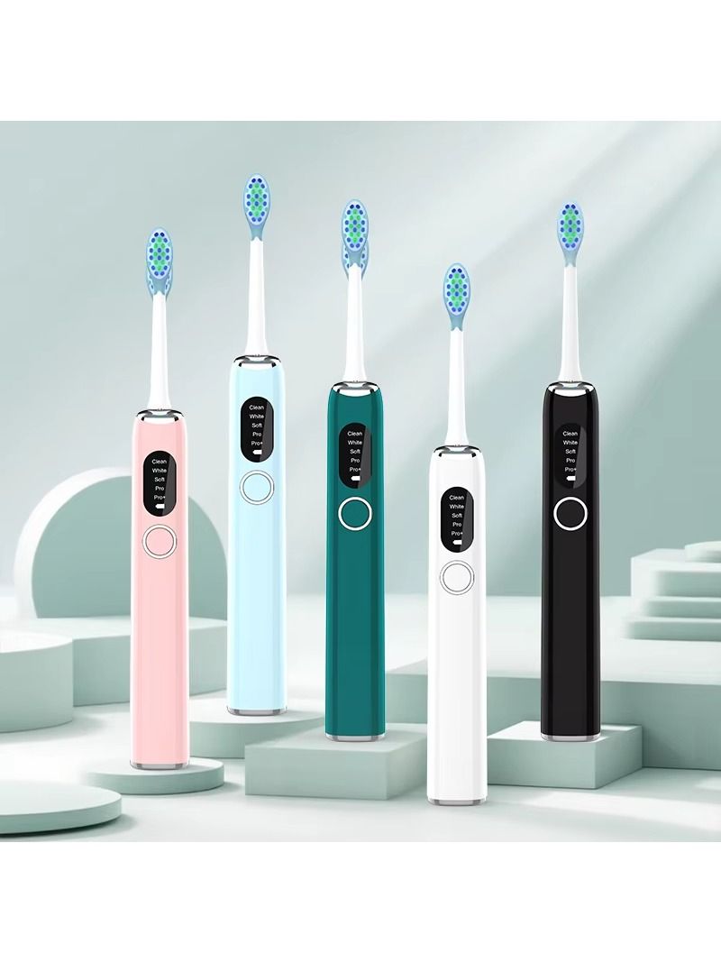 USB charges a portable electric toothbrush for adults, containing 2 toothbrush heads and 5 operating modes.