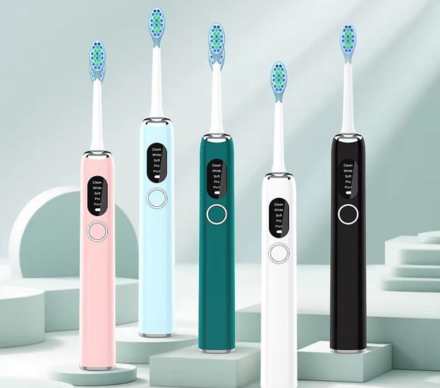 USB charges a portable electric toothbrush for adults, containing 2 toothbrush heads and 5 operating modes.