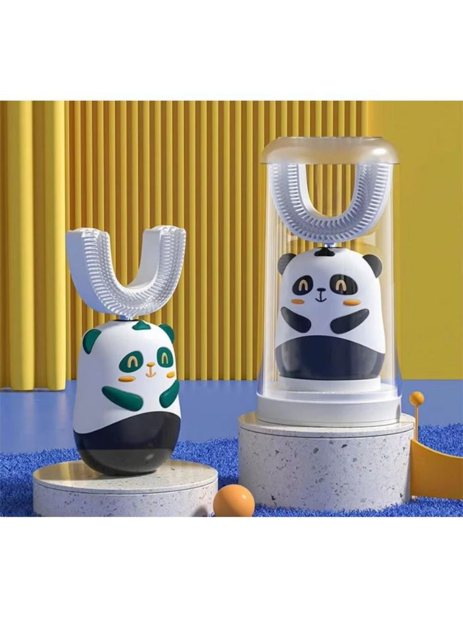 Children's Rechargeable Smart Electric Toothbrush USB 360 Degree U-Shaped Sonic Electric Toothbrush 3 Modes for Kids