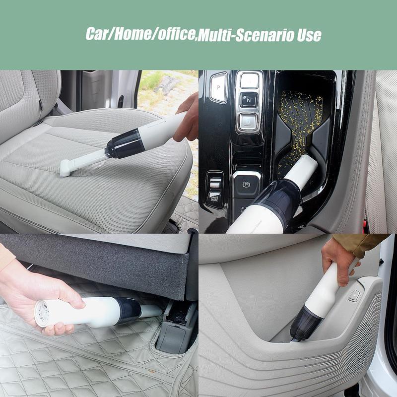 Handheld Vacuum Cordless, Mini Car Computer Vacuum Cleaner High Power, Hand Held Vacuum USB Rechargeable, Keyboard Wireless Handheld Vacuum for Car Home Office (White)