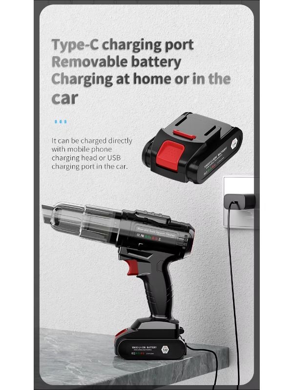 New 5000PA Cordless Car Handheld Vacuum Cleaner 3 in 1 Vacuum Cleaner