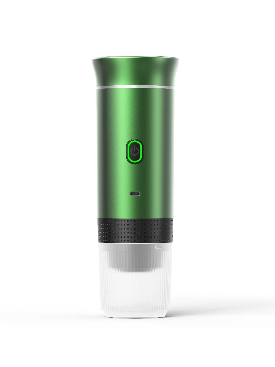 Electric portable coffee maker, battery-powered, suitable for car trips