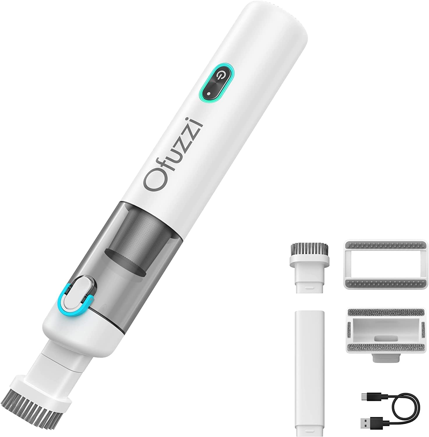 Ofuzzi H8 Apex Car Vacuum Cleaner, Portable Handheld Vacuum with 12000Pa High Power, Ultra-Lightweight 1.2lbs, USB-C Fast Charging, Mini Car Vacuum for Car, Home, Pet Hair, Office(Gray)