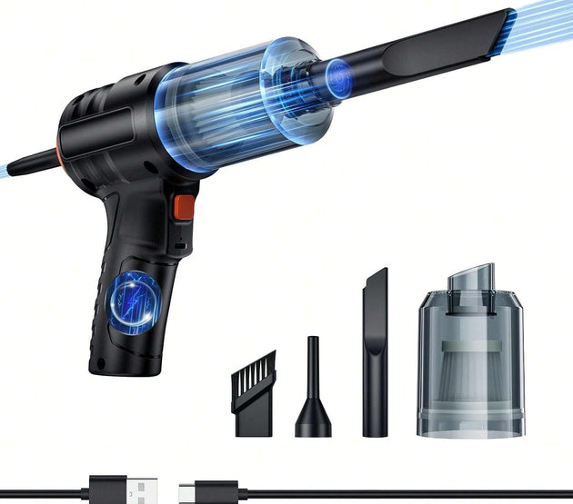 4.6K RPM Keyboard Vacuum Cleaner Mini - Portable Vacuum Cleaner Car Vacuum Dust Kit and Type C, Electric Air Dusters-Replace Compressed Air Cans for PC, Computer Keyboard, Car Duster Cleaning