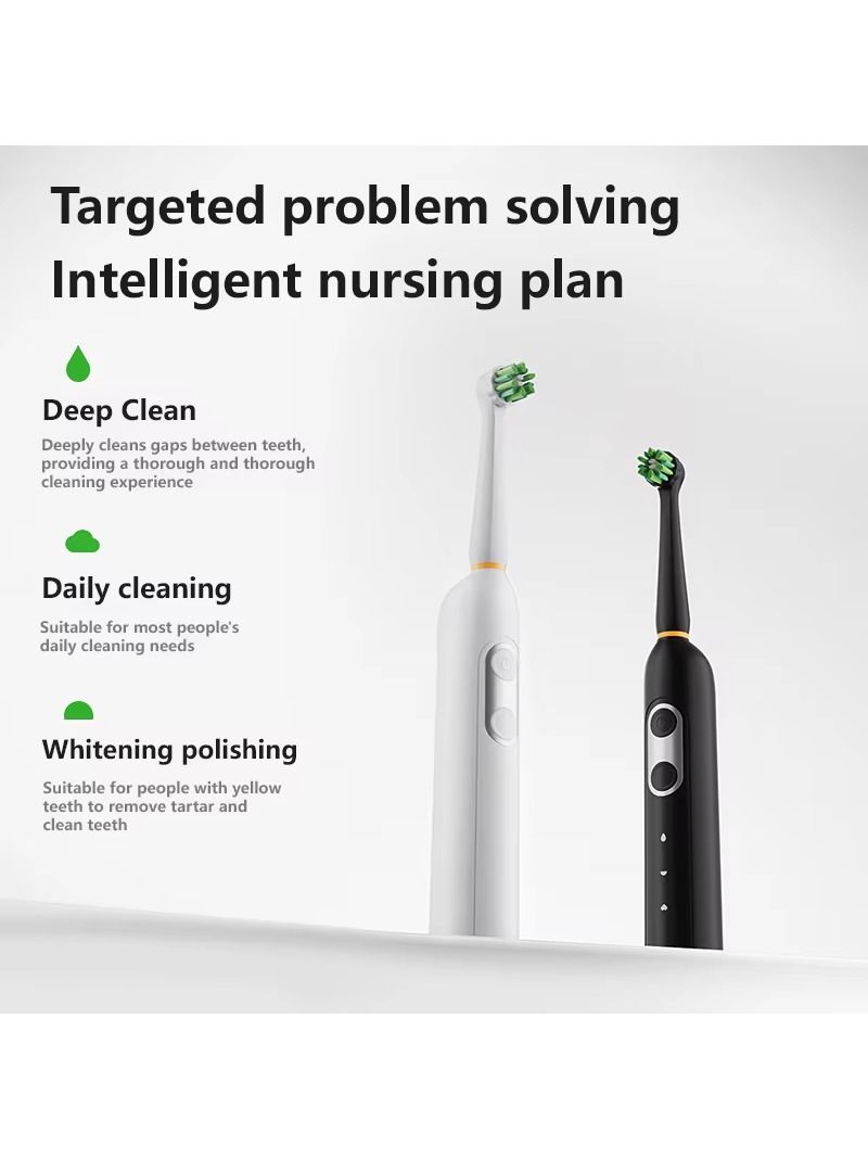 Electric toothbrush with a luminescent display contains 3 rotation modes, 2000 milliamps with sound waves used in daily portable soft-bristle boxes.