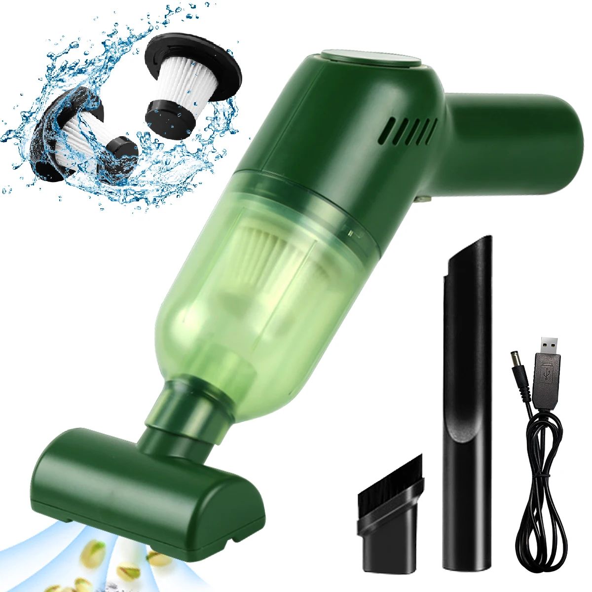 Handheld Vacuum Vacuum that can be charged using a wireless portable vacuum