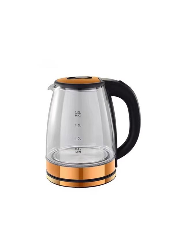1.8L Clear Borosilicate Glass Health Electric Kettle