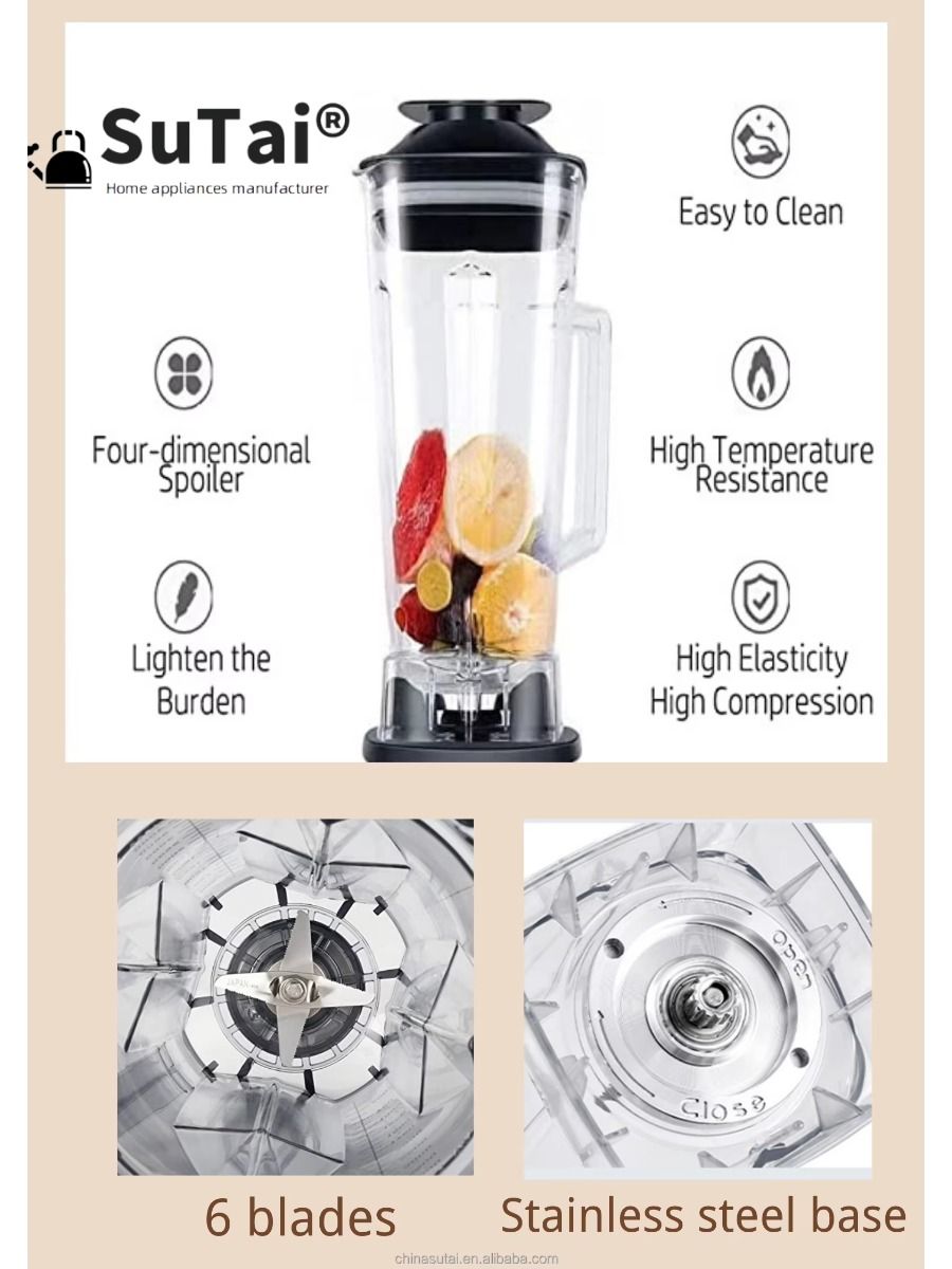 Kitchen, soundproof, 2L capacity, handheld blender in popular fashion