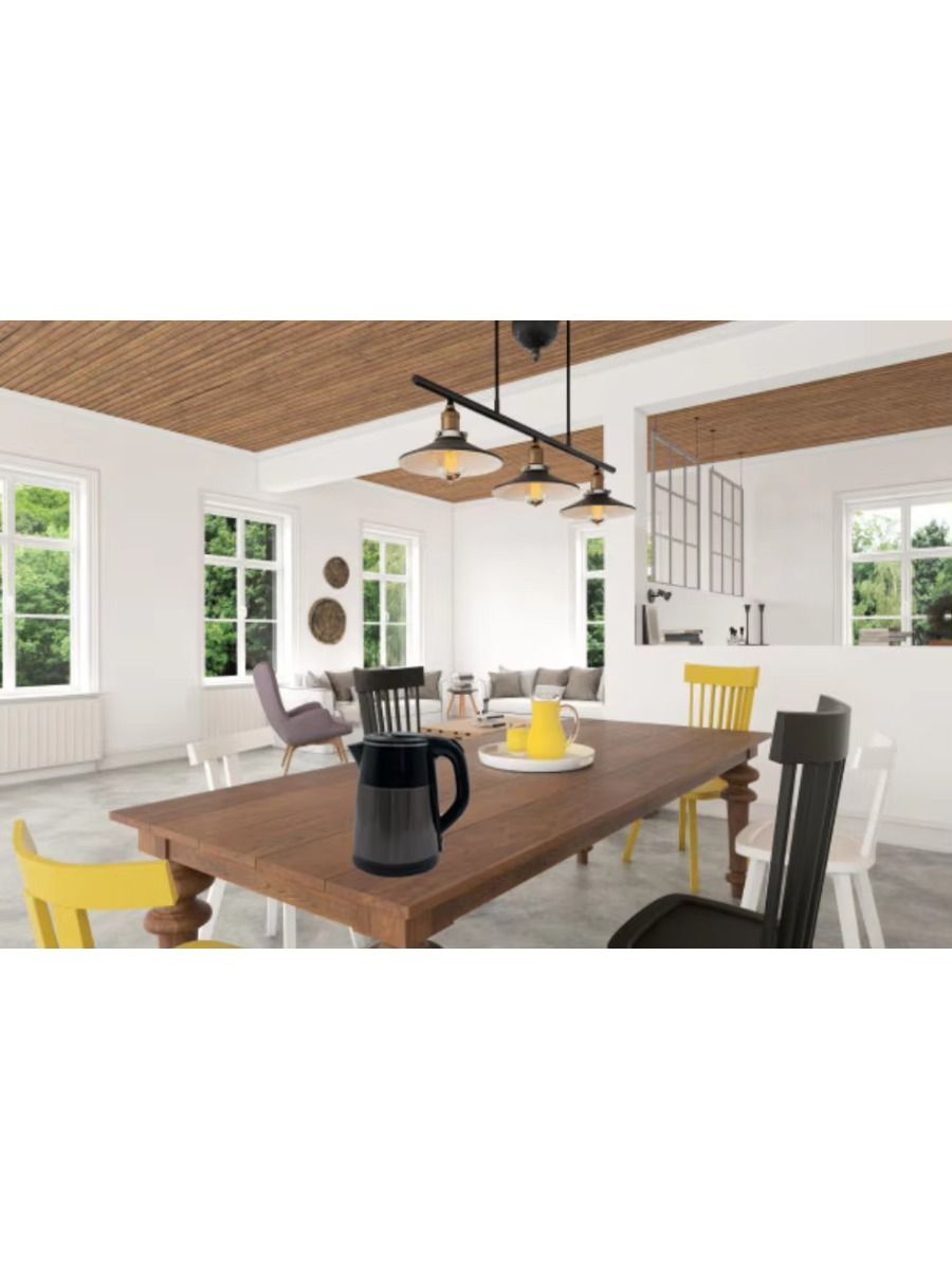 Two-layer Shell Not Scalding Hands Electric Thermal Kettle with Overheating Stainless Steel 1.8L Large Capacity