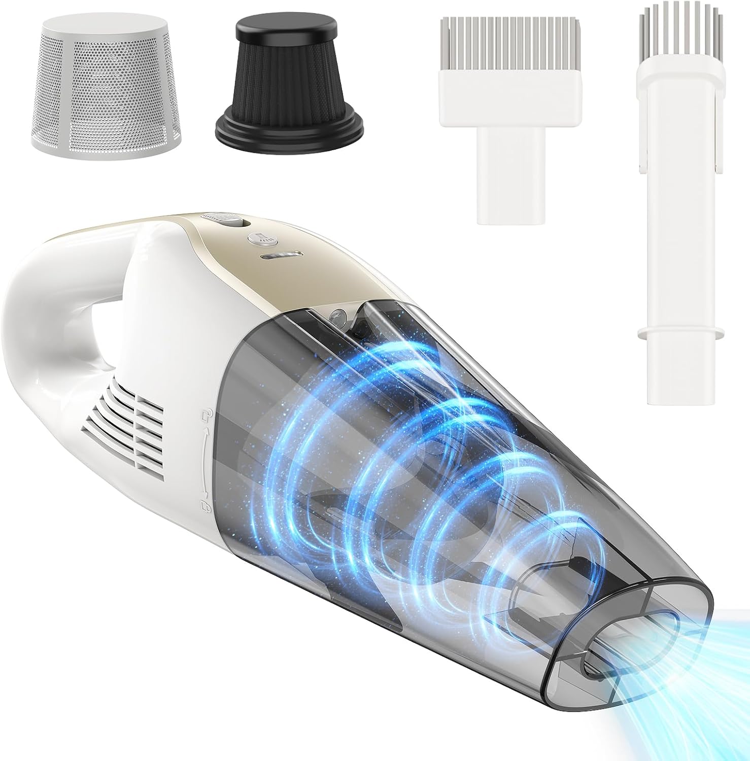 16000Pa 160W Handheld Car Cordless Vacuum Cleaner with LED Screen,30Min Powerful Hand Vacuum Cordless Rechargeable Lightweight Car Vacuum Cleaner High Power