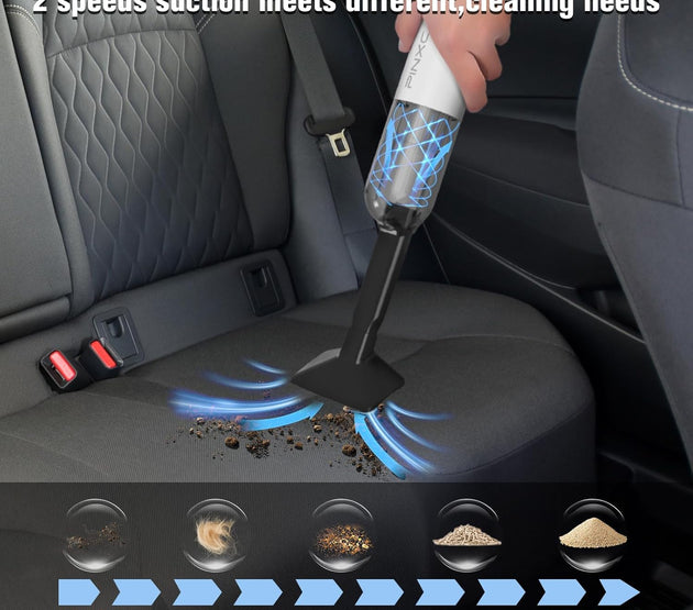 Mini Vacuum Cleaner Cordless 15000PA High Power,Handheld Car Vacuum, 5 in 1 Portable Vacuum for Car, Home & Pet Hair, Type-C Rechargeable, LED Display,Up to 30 Mins Runtime, Multi-Nozzles