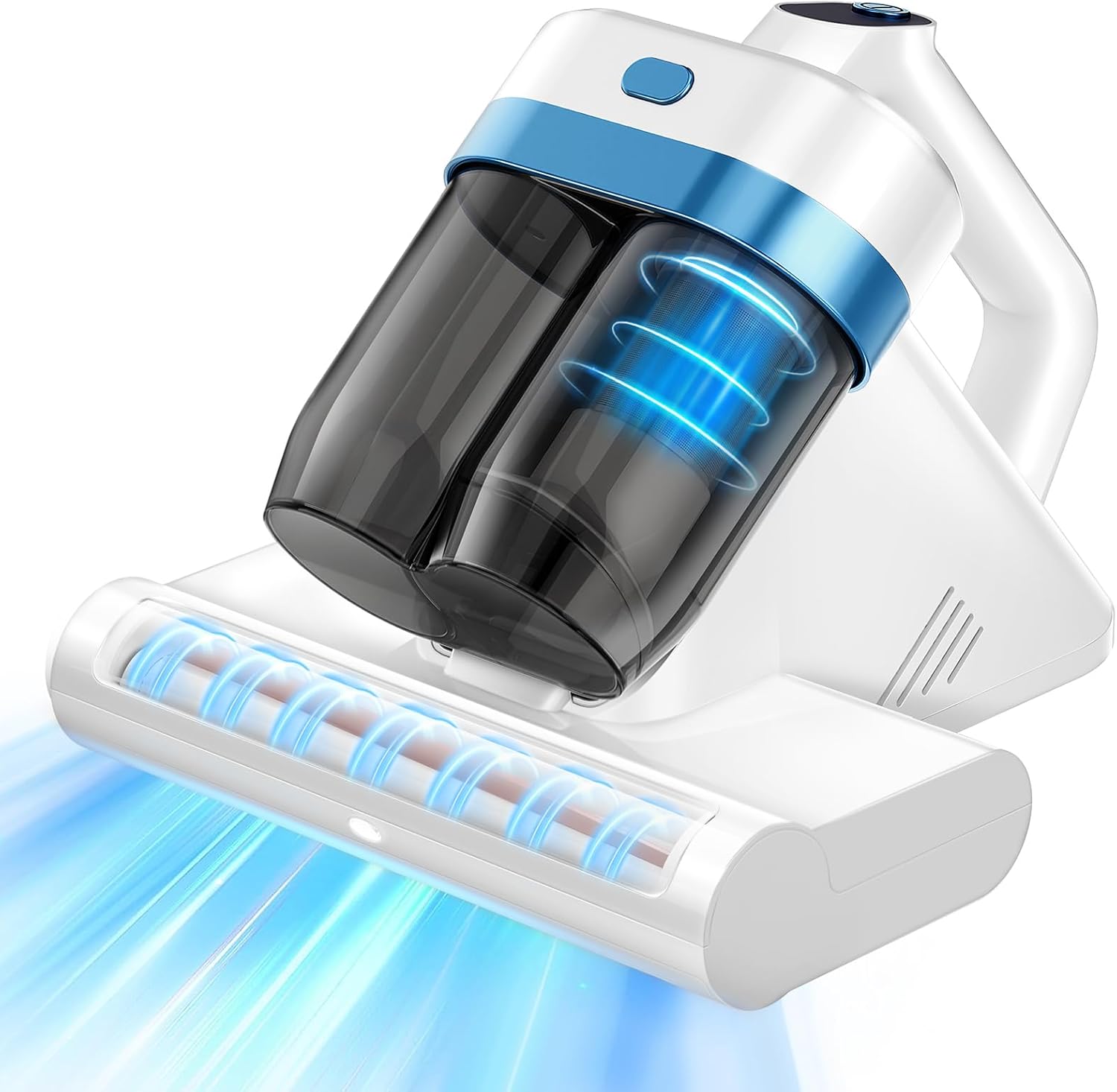Mattress Cleaner Vacuum with Strong Suction, Ultrasonic Heating Tech & 140°F Heat & Widened Port Vacuum, 500W 20Kpa Power Double-Cup Handheld Bed Vacuums for Cribs Pillows Fabric Surface