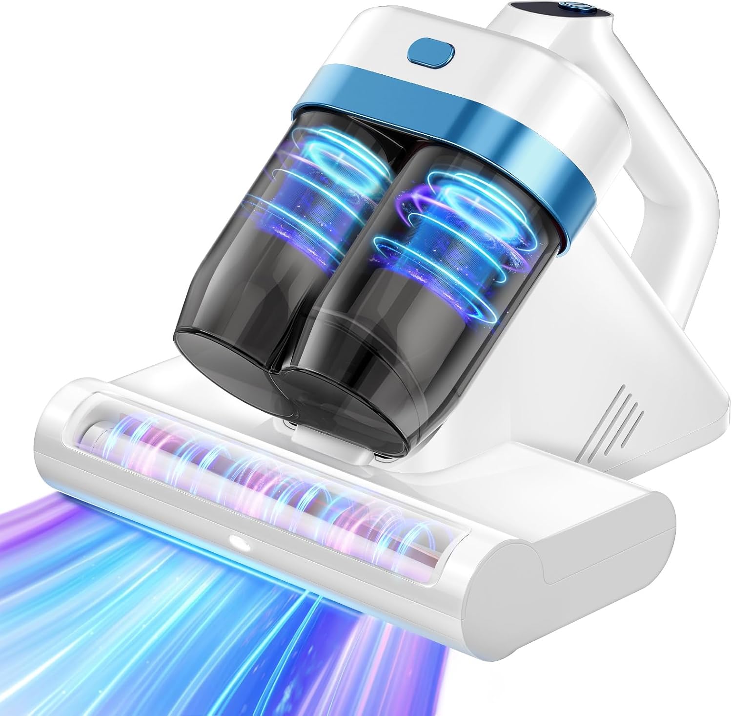 Mattress Cleaner Vacuum with Strong Suction, Ultrasonic Heating Tech & 140°F Heat & Widened Port Vacuum, 500W 20Kpa Power Double-Cup Handheld Bed Vacuums for Cribs Pillows Fabric Surface