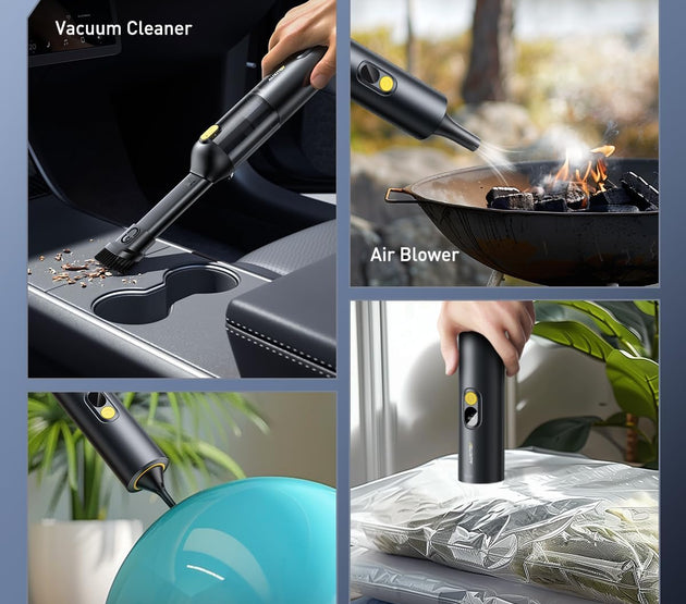 AUXITO Car Vacuum Portable Cordless 14000Pa Powerful Suction, Handheld Vacuum Blow & Suction 2 in 1, Small Vacuum Cleaner Hand Held Vacuum for Car, Home, Pet, Office (Black)