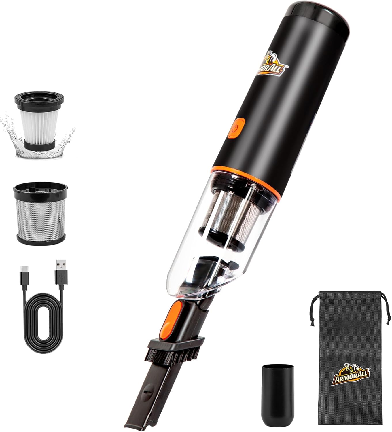 Armor All AA12V2 0903 Car Vac, Compact, Orange