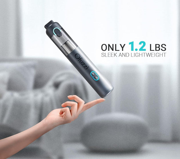 Ofuzzi H8 Apex Car Vacuum Cleaner, Portable Handheld Vacuum with 12000Pa High Power, Ultra-Lightweight 1.2lbs, USB-C Fast Charging, Mini Car Vacuum for Car, Home, Pet Hair, Office(Gray)