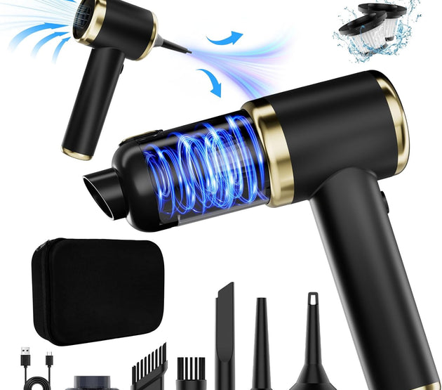 Car Vacuum Cleaner High Power-18000pa, 4-in-1 Cordless Car Vacuum Cleaner,Aspiradora para Carro for Multi-Nozzles for Home, Office, Pet.