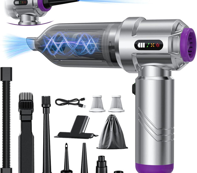 Handheld Car Vacuum Portable Cordless 18000PA Rechargeable Vacuum Cleaner Small Air Duster for Home,Keyboard,Pet