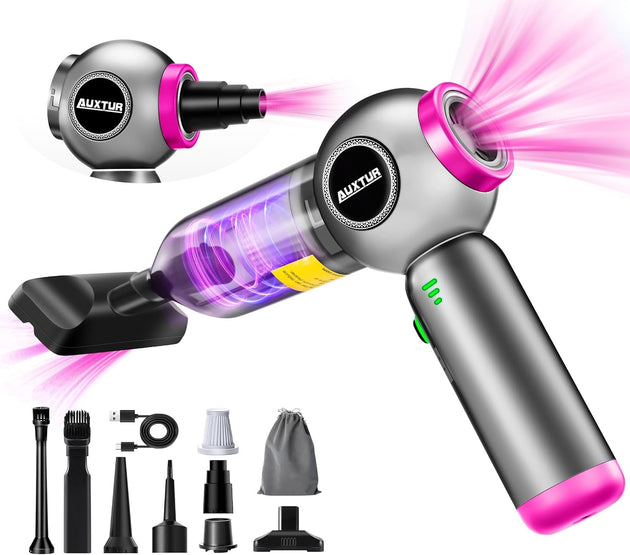 Handheld Vacuum Cleaner Cordless - 17500PA Strong Suction Rechargeable, 3-Speed Adjustable Portable Mini Dust Buster for Pet Hair, Car Detailing, Home, Office & Car Cleaning