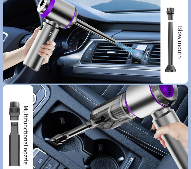 Car Detailing Vacuum Cleaner – Cordless 20000Pa Handheld Mini Vacuum & Air Duster for Car Cleaning Kit, 3-Speed Brushless Motor, 6000mAh Battery, Home Office Camping