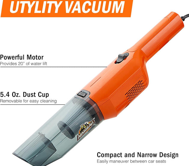 Armor All AA12V2 0903 Car Vac, Compact, Orange